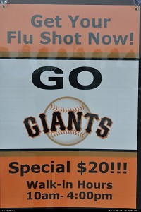 Photo by elki | San Francisco  flu shot, go giants